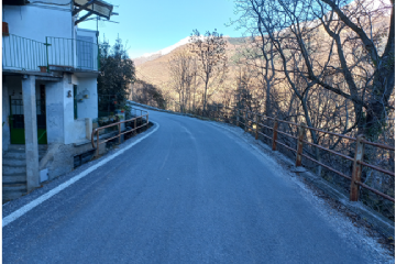 Tratto diramazione 1 SP 172 interessato da lavori a Meana